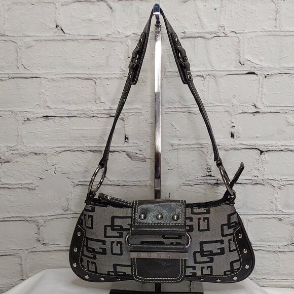 'GUESS' STUDDED SHOULDER BAG - Picture 16 of 16